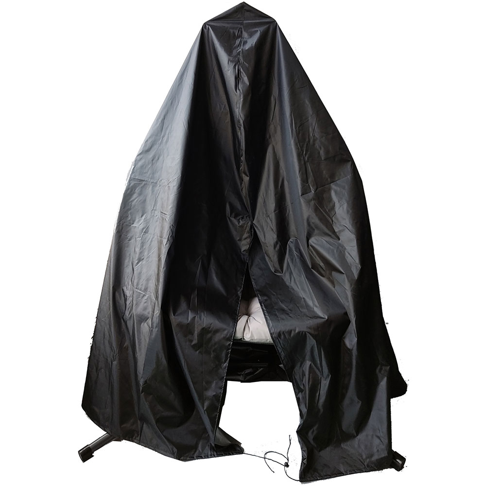 Husa protectie leagan dublu, 230 x 220 cm, negru-argintiu