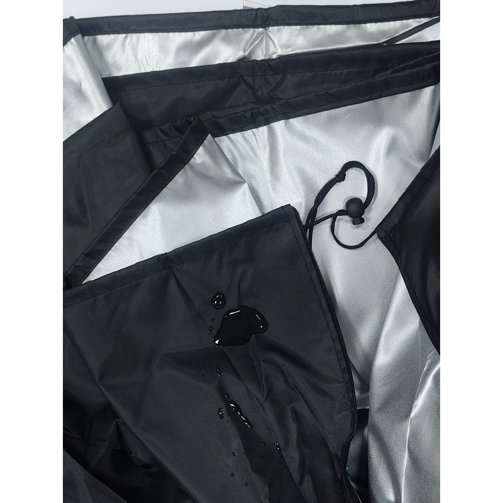 Husa protectie leagan dublu, 230 x 220 cm, negru-argintiu
