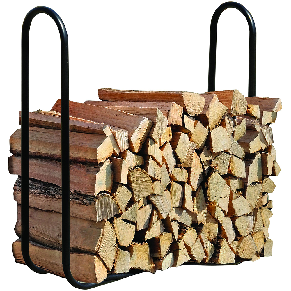 Suport lemne SHELTER LOGIC, metal, 122 x 25 x 103 cm, negru