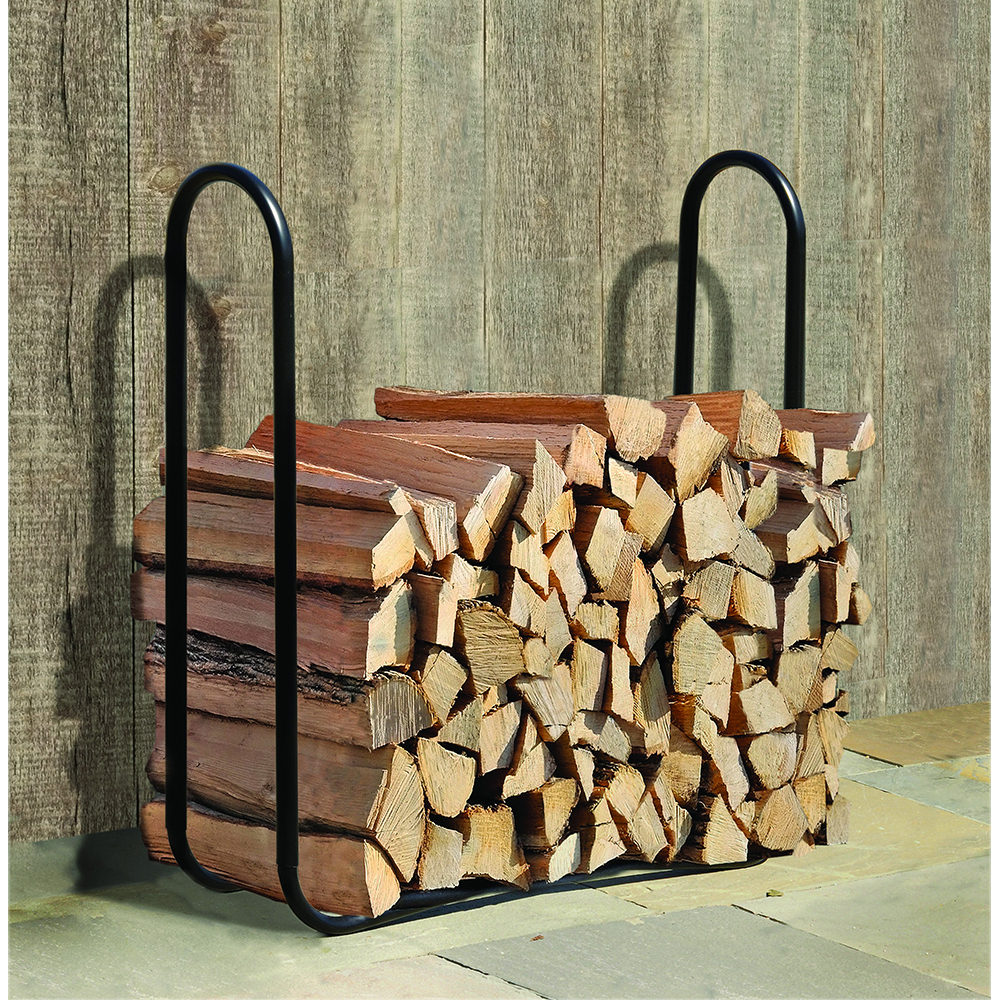 Suport lemne SHELTER LOGIC, metal, 122 x 25 x 103 cm, negru