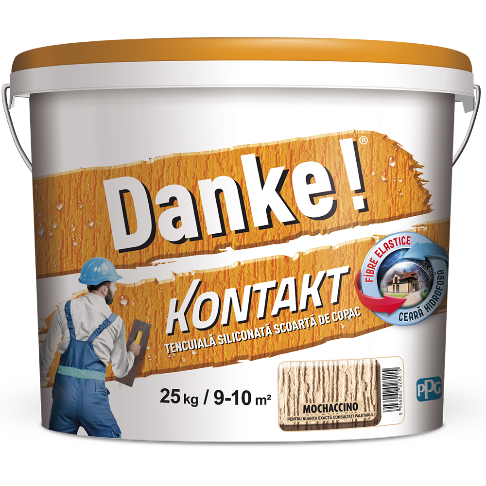 Tencuiala decorativa DANKE Kontakt Scoarta de copac, mochaccino, 25 kg