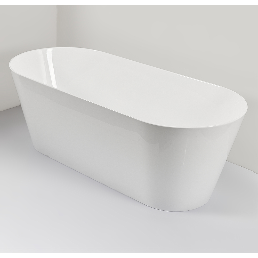 Cada baie freestanding Super Slim MS-10, acril, 170 x 75 x 58 cm, alb