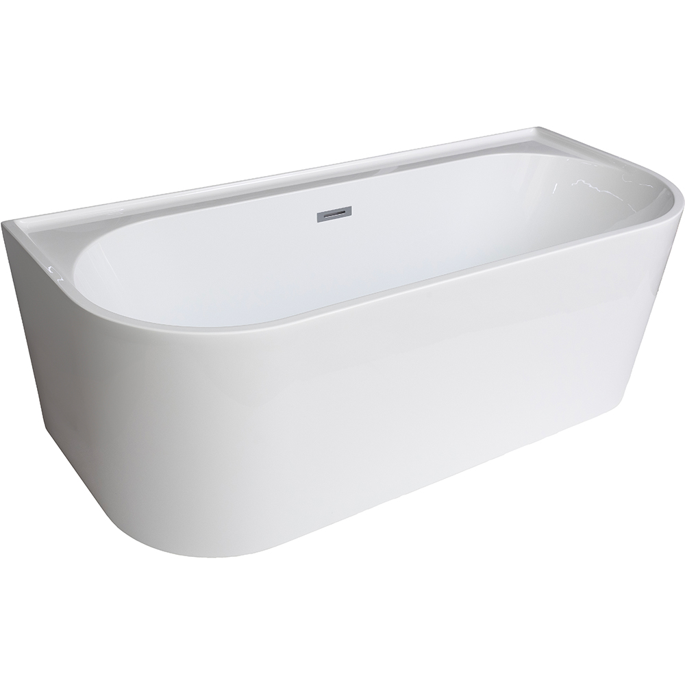 Cada baie freestanding Wall MS-12, acril, 170 x 75 x 58 cm, alb