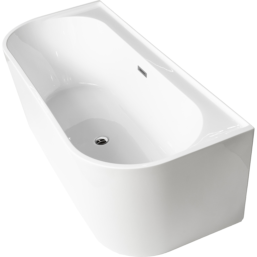 Cada baie freestanding Wall MS-12, acril, 170 x 75 x 58 cm, alb