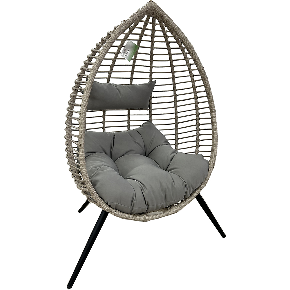 Scaun terasa MYRIA Modern, metal, 84 x 63 x 141 cm, gri