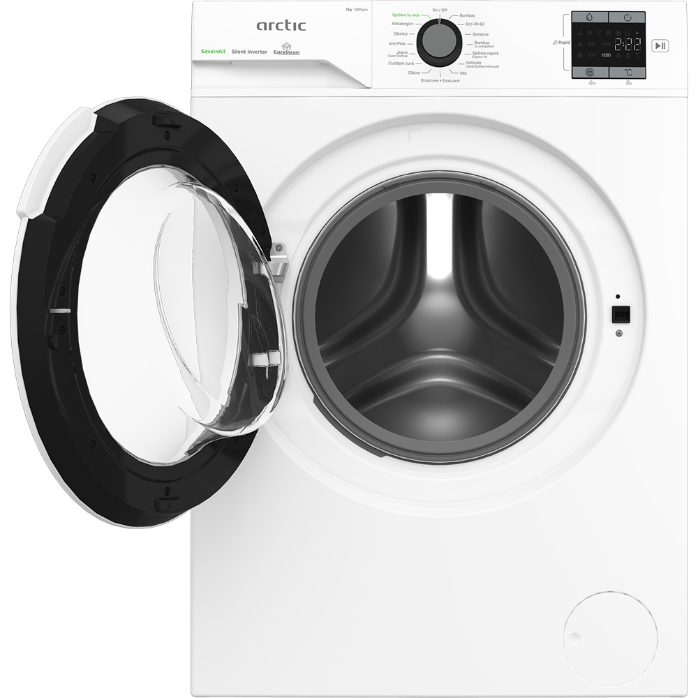 Masina de spalat rufe frontala ARCTIC APLM1WFSU17410W, Extra Steam, 7 kg, 1400rpm, Clasa A, alb