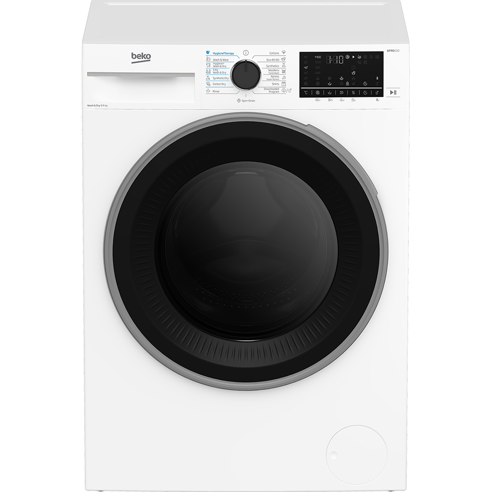 Masina de spalat rufe frontala cu uscator BEKO B5DFT59442W, SteamCure, 9/6 kg, 1400rpm, Clasa A/D, alb