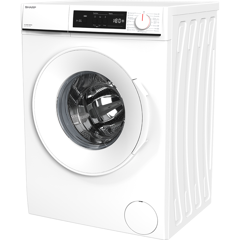 Masina de spalat rufe frontala SHARP ES-NFA814BWNA-EE, AllergySmart, 8 kg, 1400rpm, Clasa A, alb