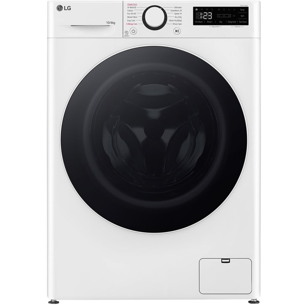 Masina de spalat rufe frontala cu uscator LG F4DR510S0W, Steam, AI DD, 10/6 kg, 1400rpm, Clasa A/D, alb