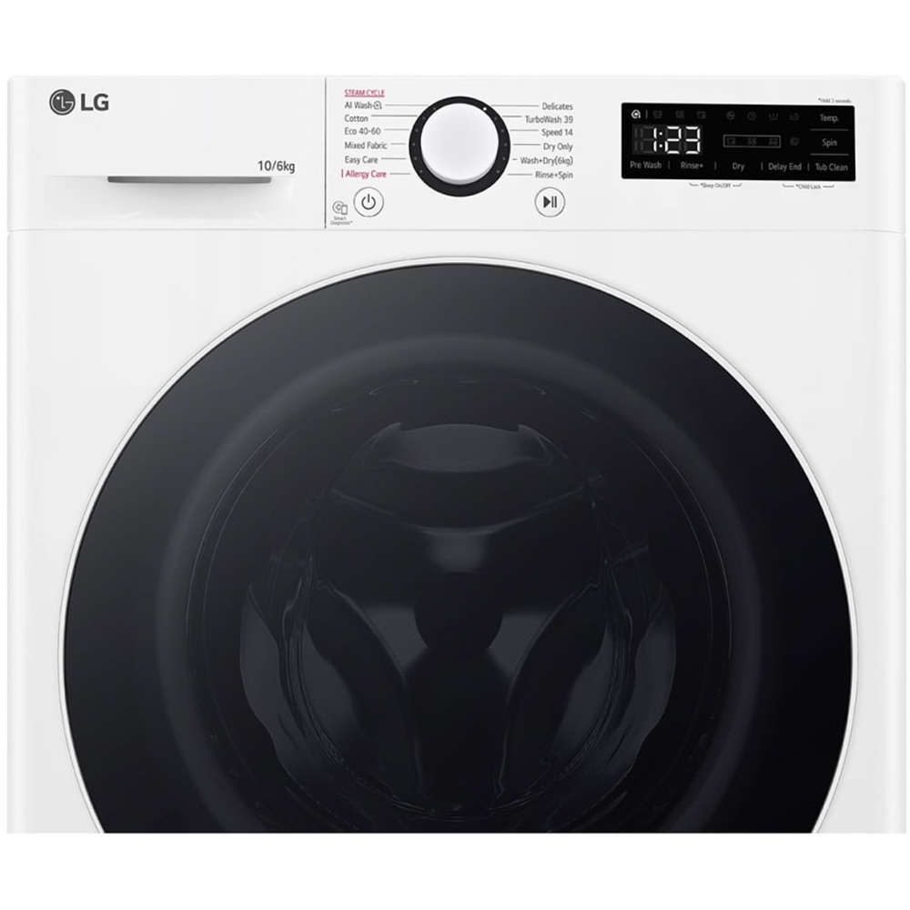 Masina de spalat rufe frontala cu uscator LG F4DR510S0W, Steam, AI DD, 10/6 kg, 1400rpm, Clasa A/D, alb