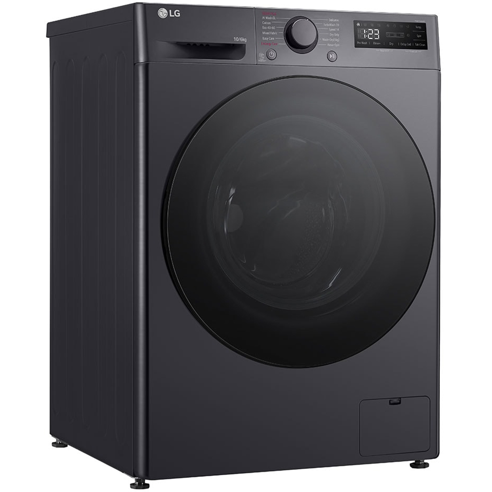 Masina de spalat rufe frontala cu uscator LG F4DR510S2M, Steam, AI DD, 10/6 kg, 1400rpm, Clasa A/D, antracit