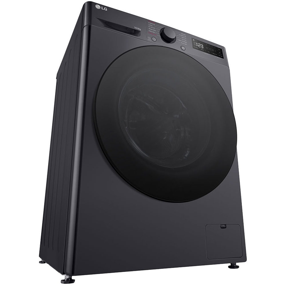 Masina de spalat rufe frontala cu uscator LG F4DR510S2M, Steam, AI DD, 10/6 kg, 1400rpm, Clasa A/D, antracit
