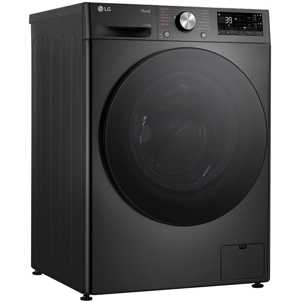 Masina de spalat rufe frontala cu uscator LG F4DR711S2BA, Steam, AI DD, 11/6 kg, 1400rpm, Clasa A/D, antracit