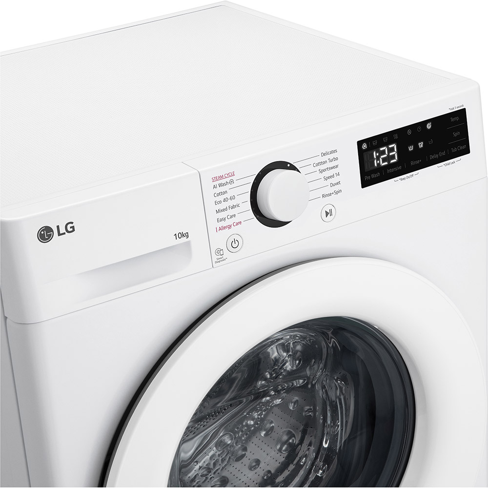Masina de spalat rufe frontala LG F4WR510SWW, AI Direct Drive, 10 kg, 1400rpm, Clasa A, alb