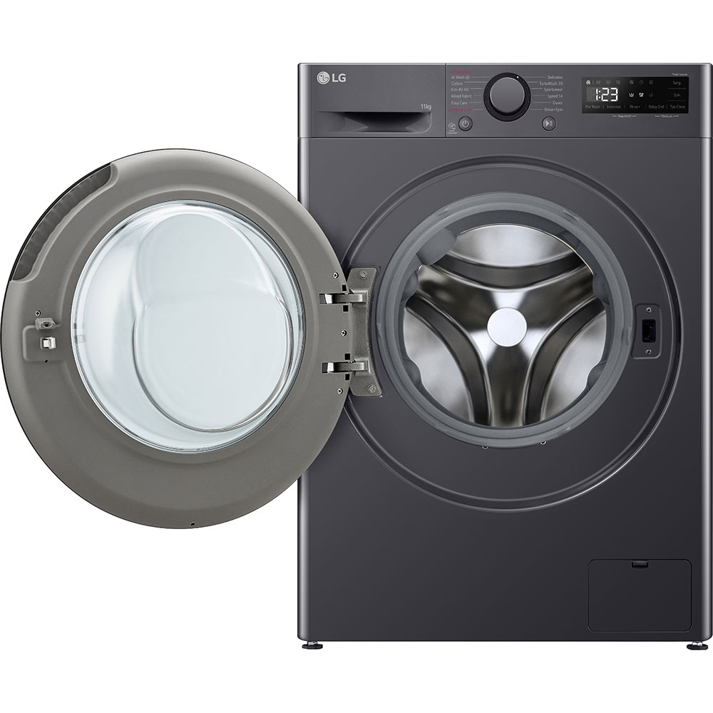 Masina de spalat rufe frontala LG F4WR511S2M, AI Direct Drive, 11 kg, 1400rpm, Clasa A, negru