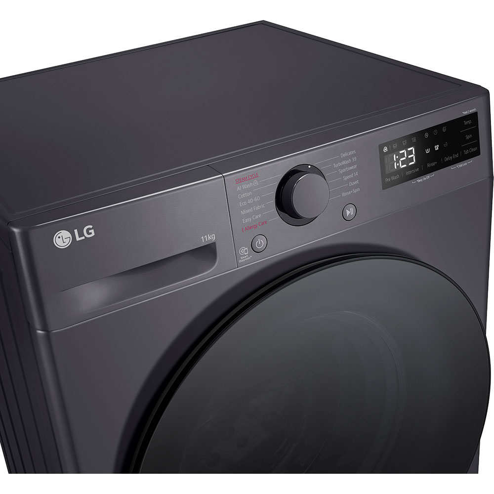 Masina de spalat rufe frontala LG F4WR511S2M, AI Direct Drive, 11 kg, 1400rpm, Clasa A, negru