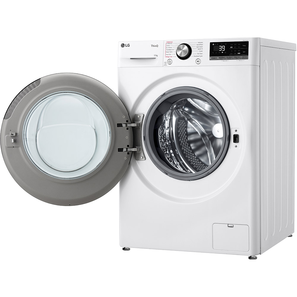 Masina de spalat rufe frontala LG F4WR711S2W, AI Direct Drive, 11 kg, 1400rpm, Clasa A, alb