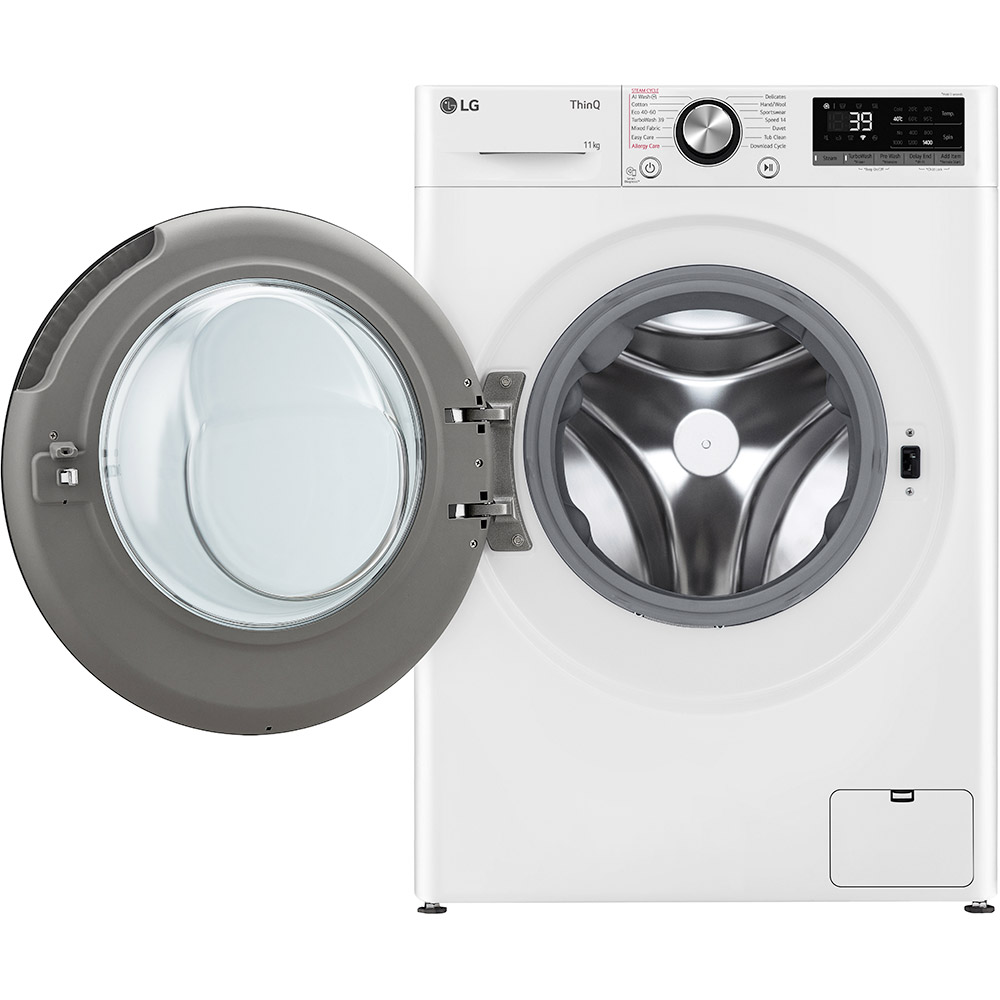 Masina de spalat rufe frontala LG F4WR711S2W, AI Direct Drive, 11 kg, 1400rpm, Clasa A, alb