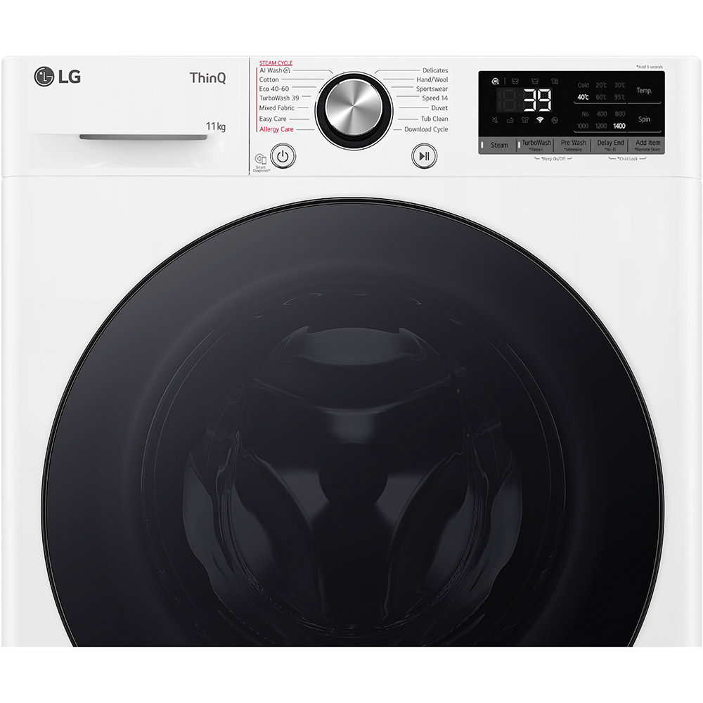 Masina de spalat rufe frontala LG F4WR711S2W, AI Direct Drive, 11 kg, 1400rpm, Clasa A, alb