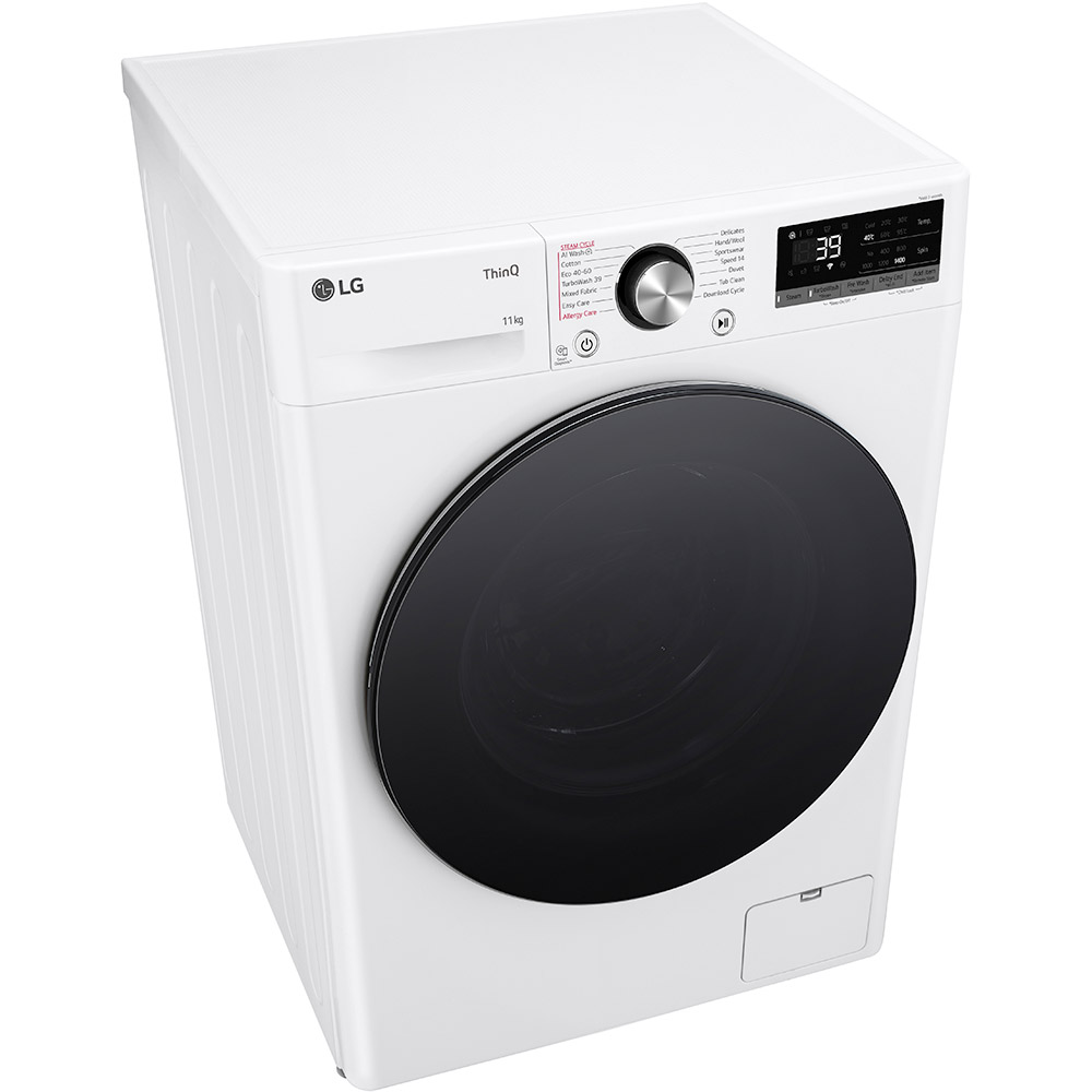 Masina de spalat rufe frontala LG F4WR711S2W, AI Direct Drive, 11 kg, 1400rpm, Clasa A, alb