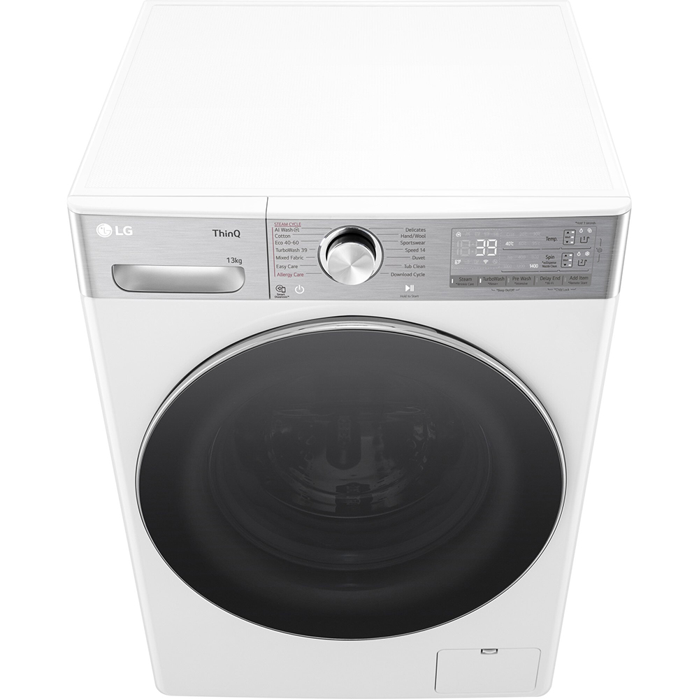 Masina de spalat rufe frontala LG F4WR913P3WA, AI Direct Drive, 13 kg, 1400rpm, Clasa A, alb