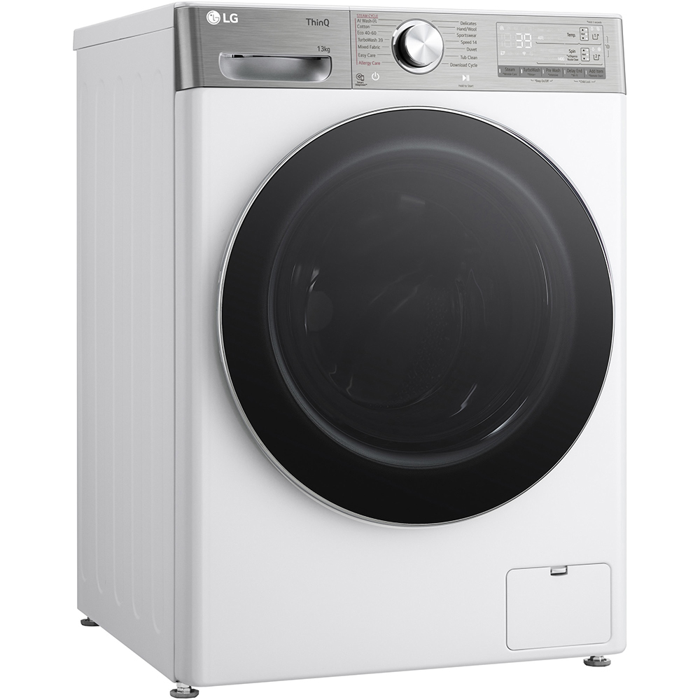 Masina de spalat rufe frontala LG F4WR913P3WA, AI Direct Drive, 13 kg, 1400rpm, Clasa A, alb