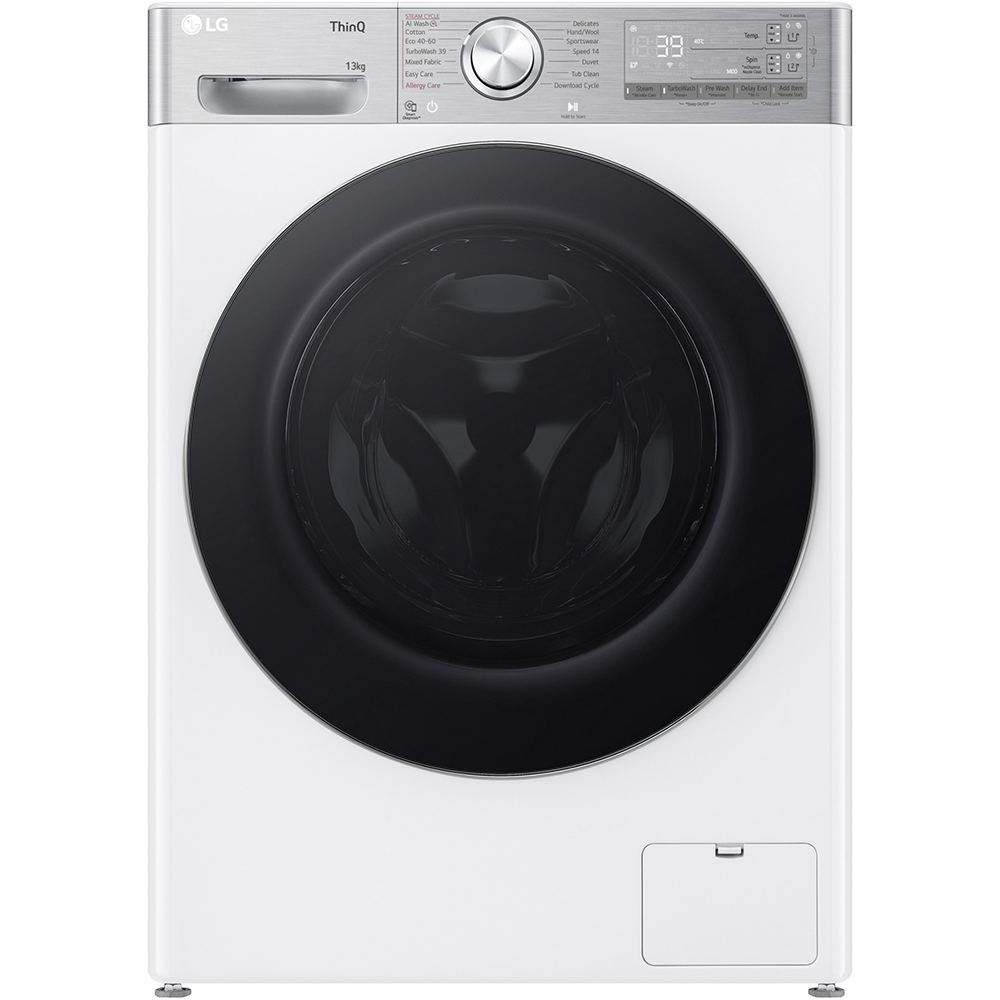 Masina de spalat rufe frontala LG F4WR913P3WA, AI Direct Drive, 13 kg, 1400rpm, Clasa A, alb