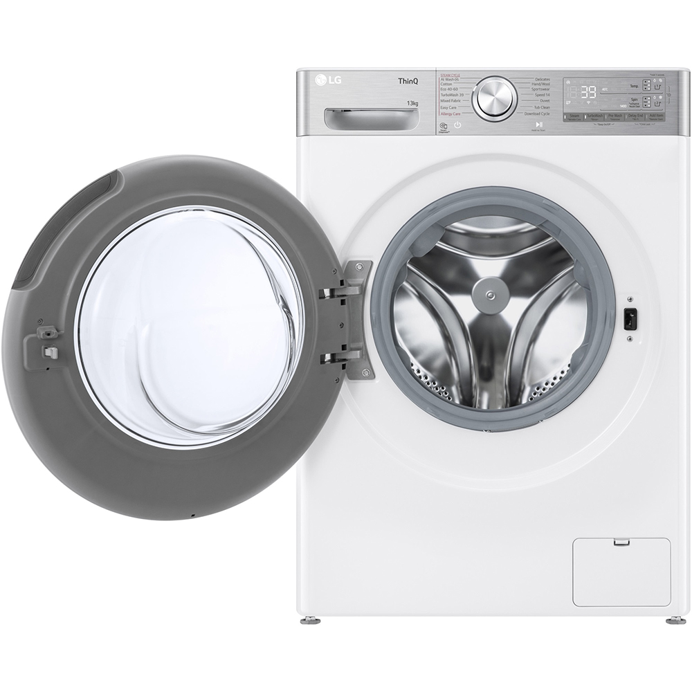 Masina de spalat rufe frontala LG F4WR913P3WA, AI Direct Drive, 13 kg, 1400rpm, Clasa A, alb