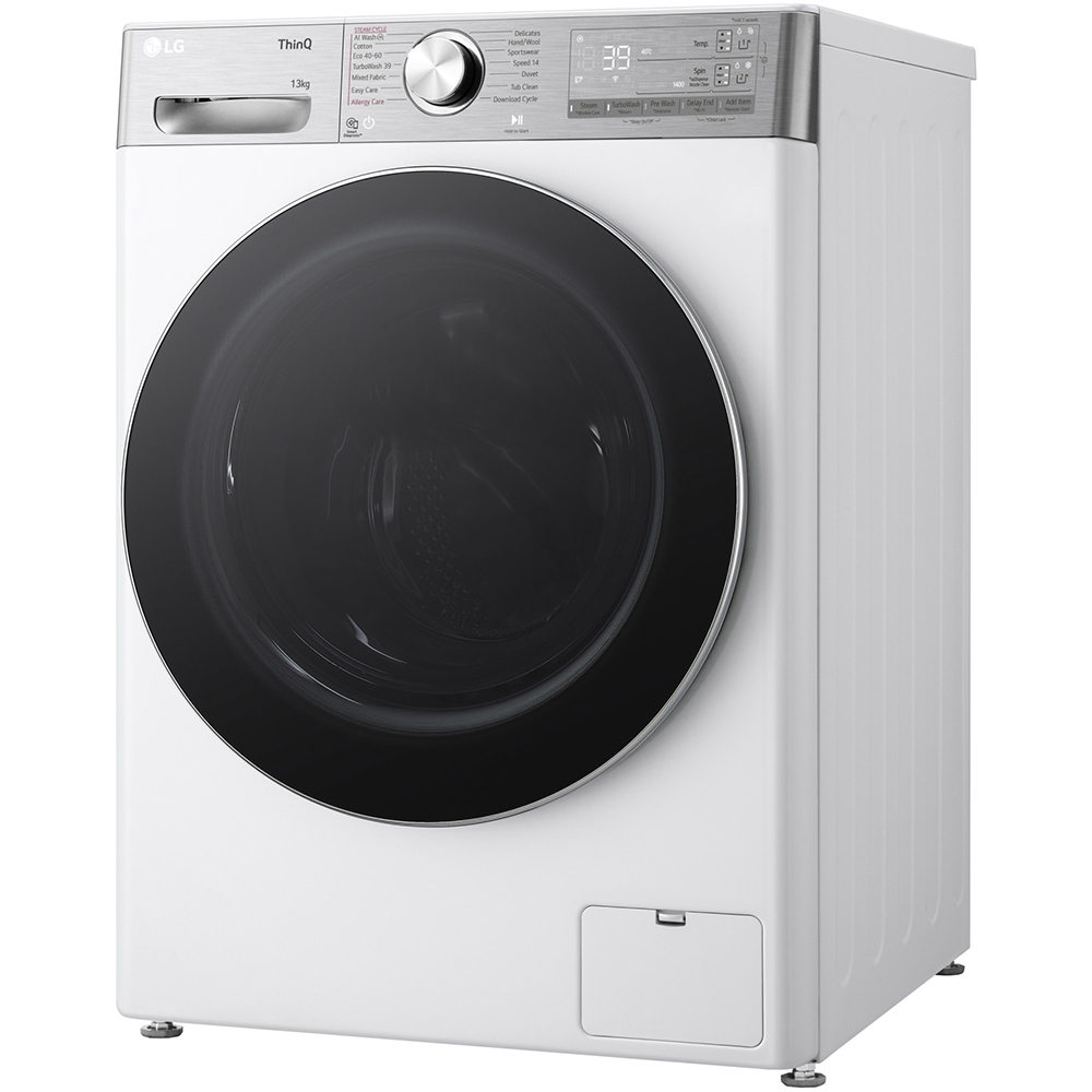 Masina de spalat rufe frontala LG F4WR913P3WA, AI Direct Drive, 13 kg, 1400rpm, Clasa A, alb