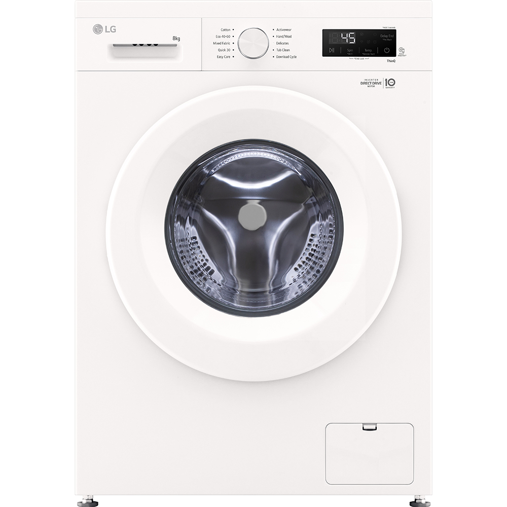 Masina de spalat rufe frontala LG F4X1008NWH, 6 motion DD, 8 kg, 1400rpm, Clasa A, Wi-Fi, alb