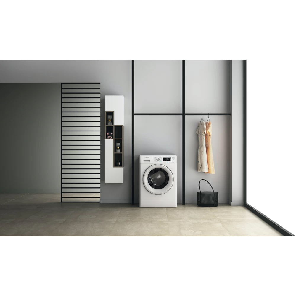 Masina de spalat rufe frontala WHIRLPOOL FFB 8258 WV EE, Steam, 6th Sense, 8 kg, 1200rpm, Clasa B, alb