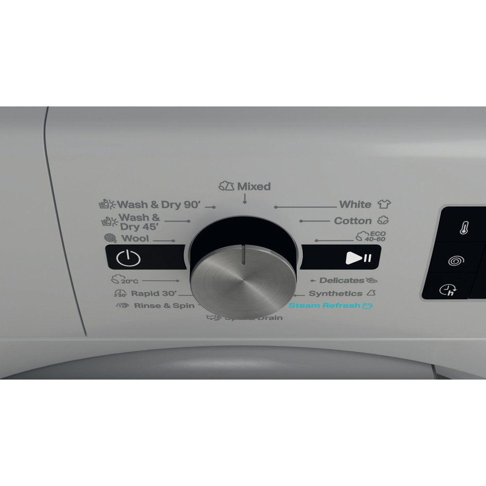 Masina de spalat rufe frontala cu uscator WHIRLPOOL FFWDB 964489 SBSV EE, 6th Sense, 9/6 kg, 1400rpm, Clasa A/C, argintiu