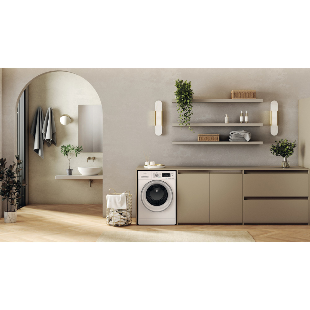 Masina de spalat rufe frontala cu uscator WHIRLPOOL FFWDB 964489 SV EE, 6th Sense, 9/6 kg, 1400rpm, Clasa A/C, alb