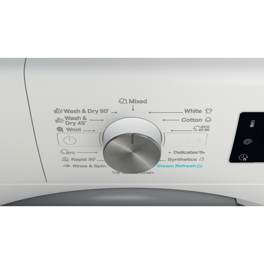 Masina de spalat rufe frontala cu uscator WHIRLPOOL FFWDB 964489 SV EE, 6th Sense, 9/6 kg, 1400rpm, Clasa A/C, alb