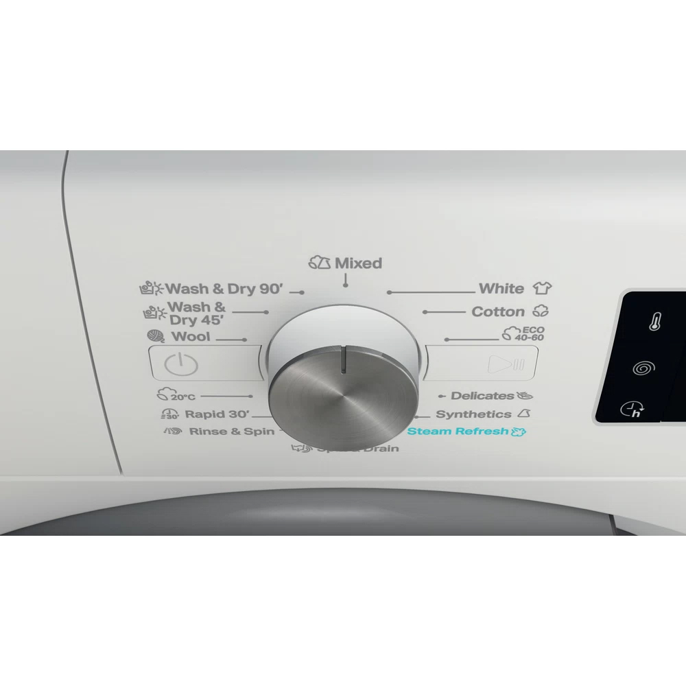 Masina de spalat rufe frontala cu uscator WHIRLPOOL FFWDB 976258 SV EE, 6th Sense, 9/7 kg, 1600rpm, Clasa B/E, alb