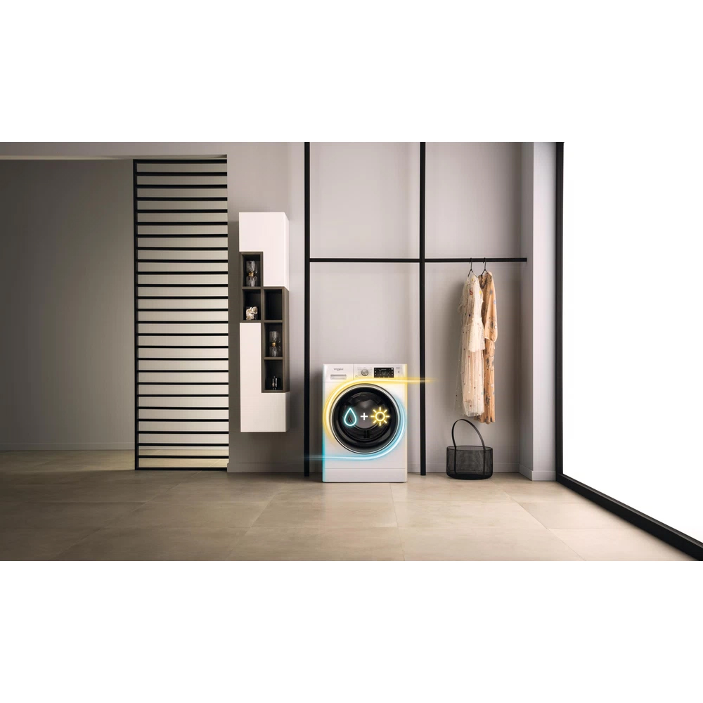 Masina de spalat rufe frontala cu uscator WHIRLPOOL FFWDD 1176258 BCV EE, 6th Sense, 11/7 kg, 1600rpm, Clasa B/E, alb
