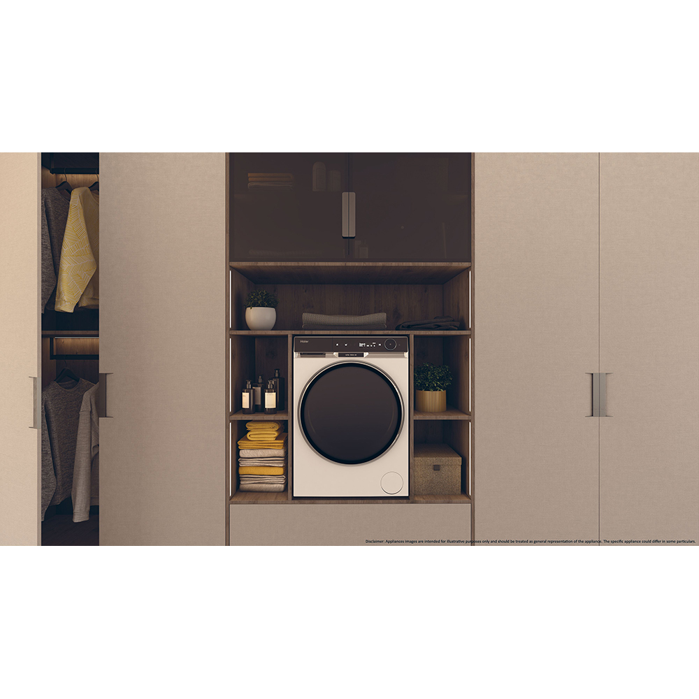 Masina de spalat rufe frontala HAIER HW100-BD14397U1S, Steam, 10 kg, 1400rpm, Clasa A, alb