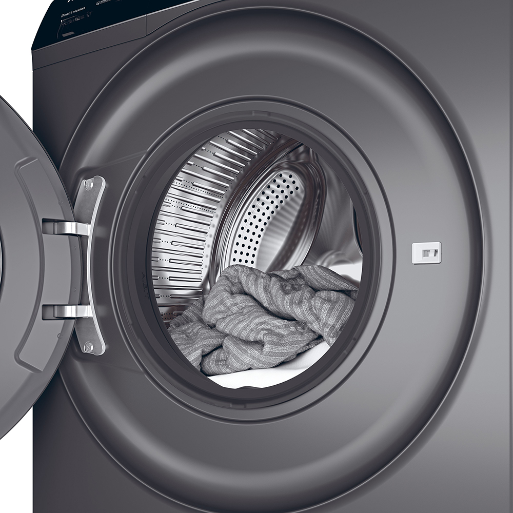 Masina de spalat rufe frontala HAIER HW80-B14939S8, Steam, 8 kg, 1400rpm, Clasa A, antracit