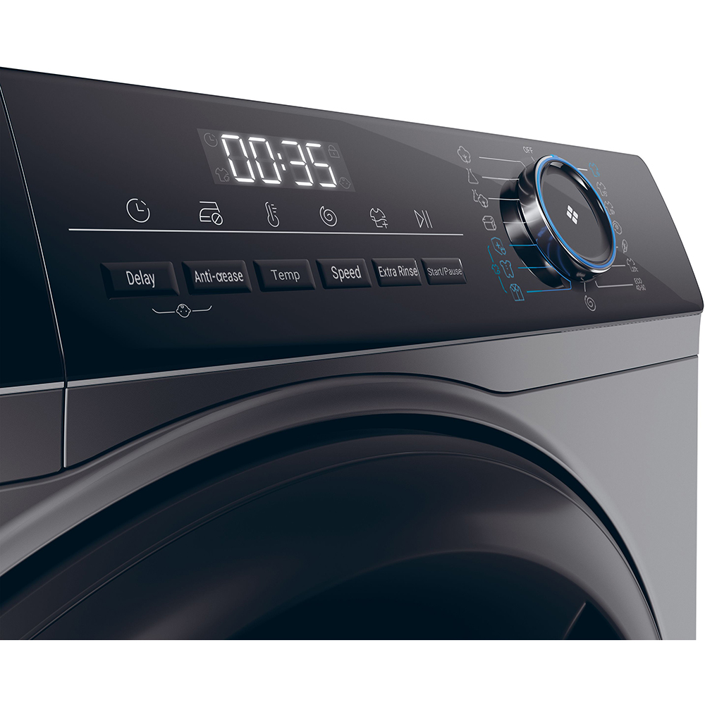Masina de spalat rufe frontala HAIER HW80-B14939S8, Steam, 8 kg, 1400rpm, Clasa A, antracit