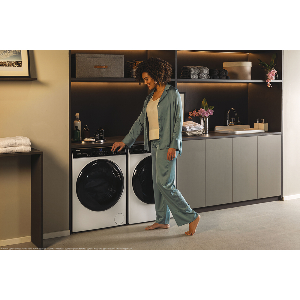 Masina de spalat rufe frontala HAIER HW80-B14959EU1, Steam, 8 kg, 1400rpm, Clasa A, alb