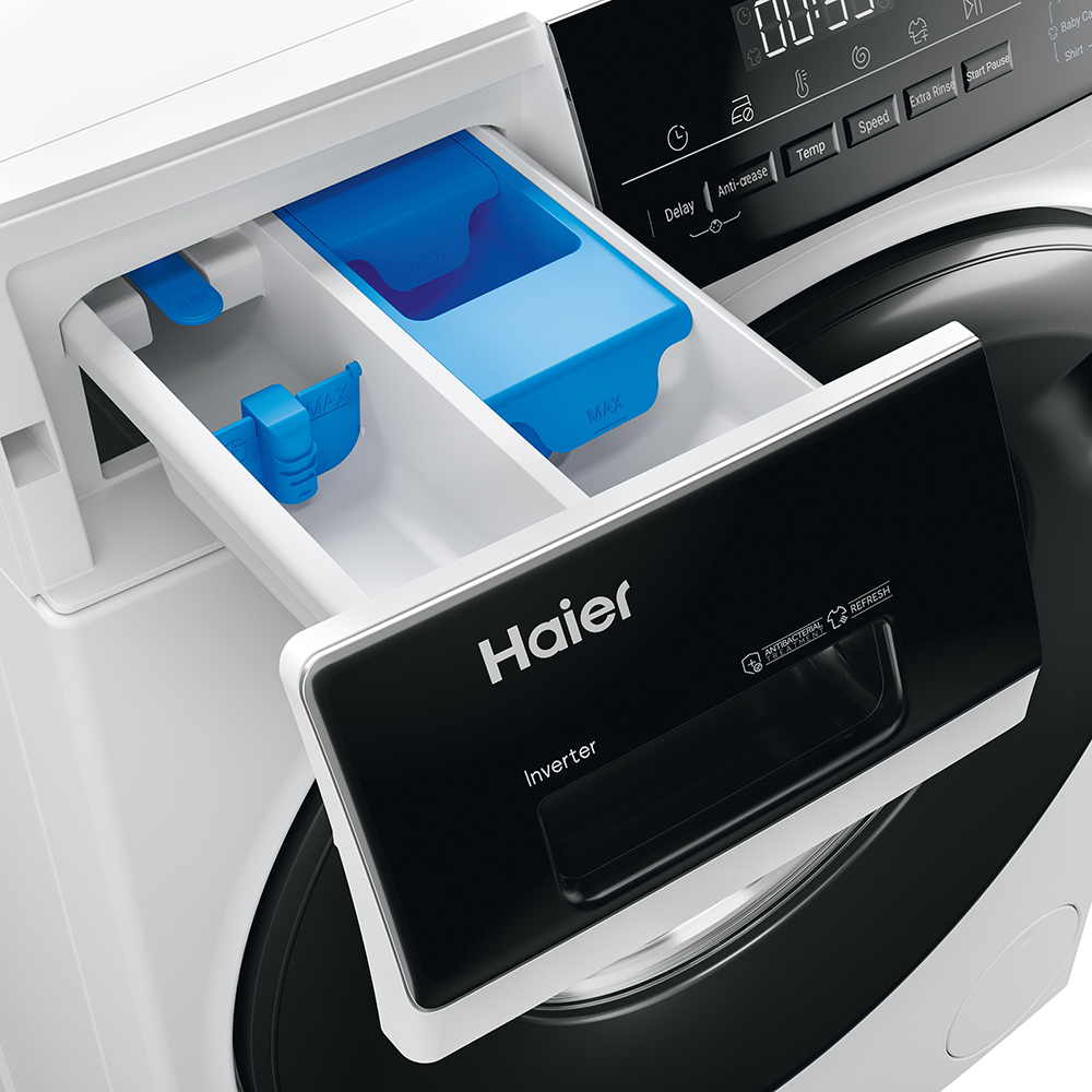 Masina de spalat rufe frontala HAIER HW90-BP14939-S, Steam, 9 kg, 1400rpm, Clasa A, alb