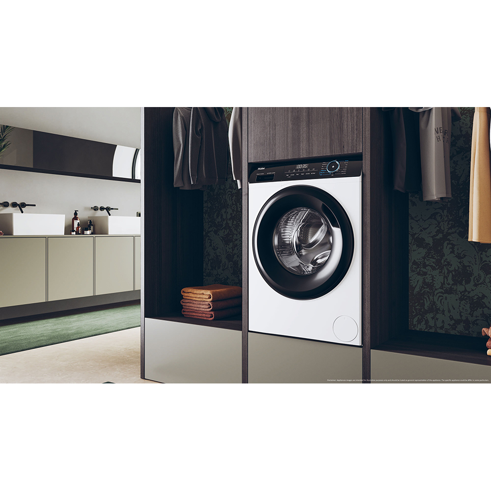 Masina de spalat rufe frontala HAIER HW90-BP14939-S, Steam, 9 kg, 1400rpm, Clasa A, alb