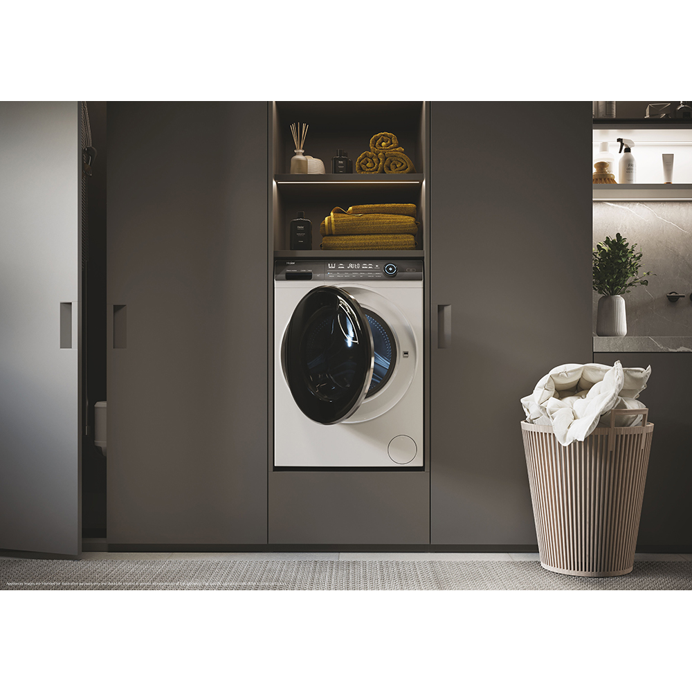 Masina de spalat rufe frontala HAIER HW90G-BD14979, Steam, 9 kg, 1400rpm, Clasa A, alb