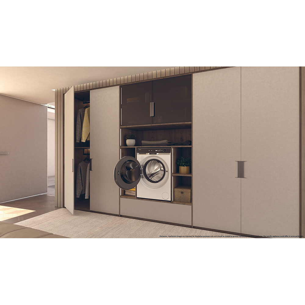 Masina de spalat rufe frontala cu uscator HAIER HWD100-B14397US, Wi-Fi, 10/6 kg, 1400rpm, Clasa A/D, alb