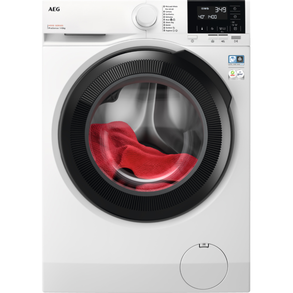 Masina de spalat rufe frontala AEG LFR61144BE, ProSense, 10 kg, 1400rpm, Clasa A, alb