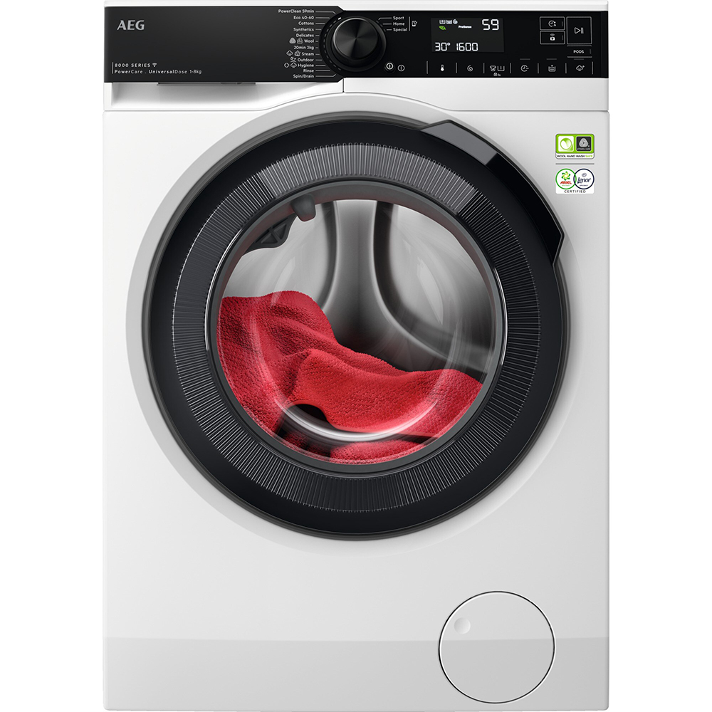Masina de spalat rufe frontala AEG LFR83846OE, ProSteam, 8 kg, 1400rpm, Clasa A, alb