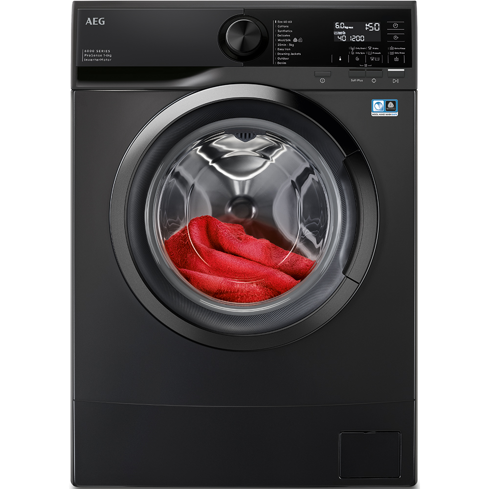 Masina de spalat rufe frontala slim AEG LSR6E26DXE, 6 kg, 1200rpm, Clasa B, argintiu inchis
