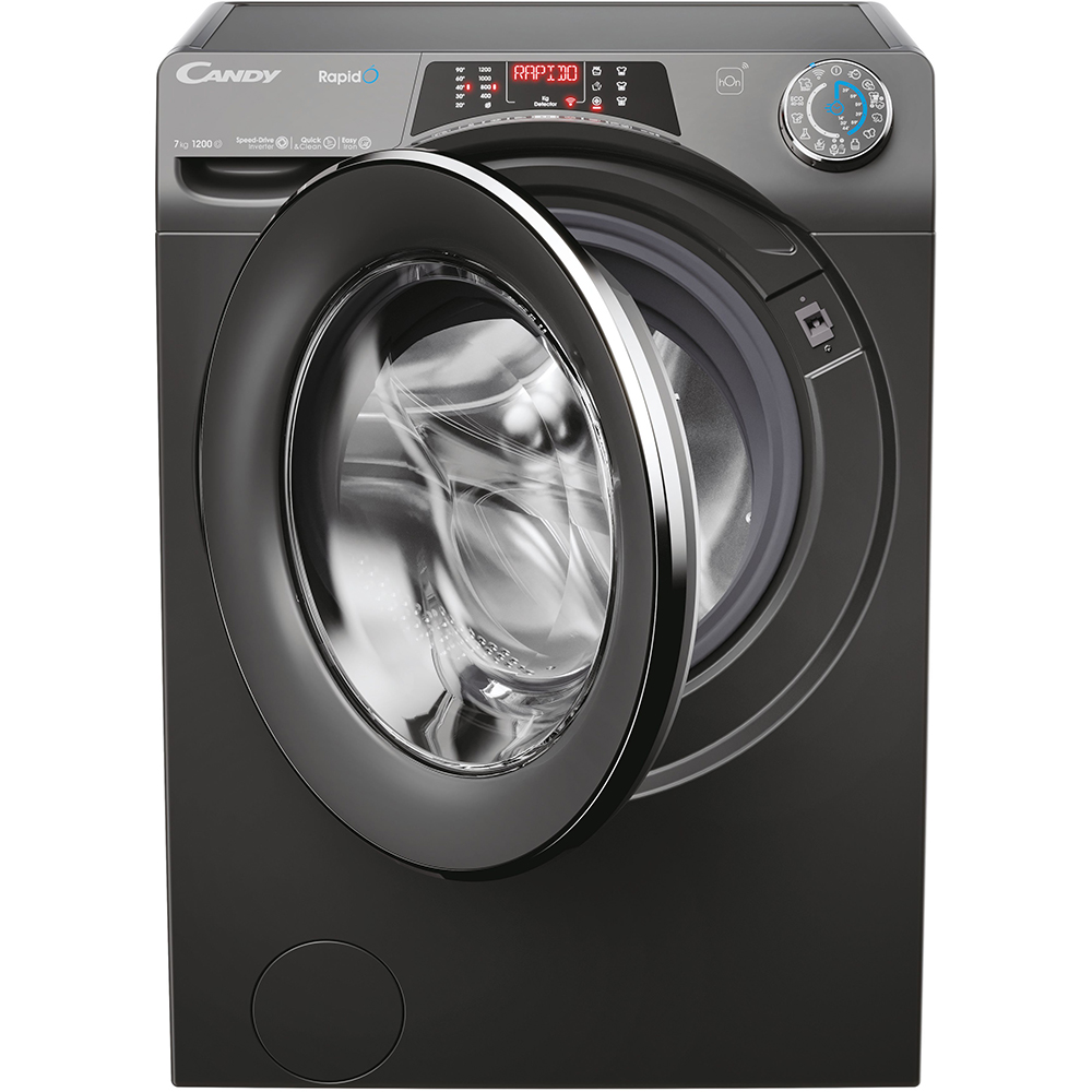 Masina de spalat rufe frontala slim CANDY RO41276DWMCRT-S, Steam, 7 kg, 1200rpm, Clasa A, Wi-Fi, antracit