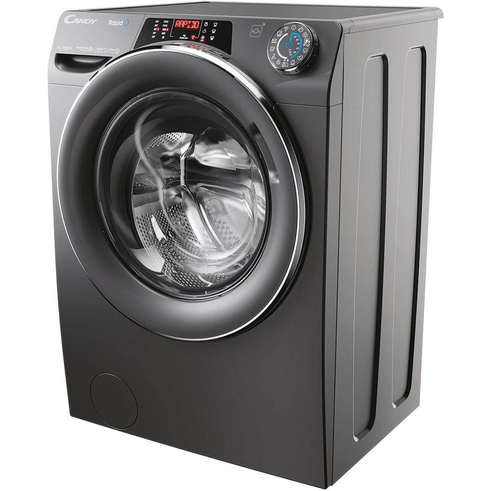 Masina de spalat rufe frontala slim CANDY RO41276DWMCRT-S, Steam, 7 kg, 1200rpm, Clasa A, Wi-Fi, antracit