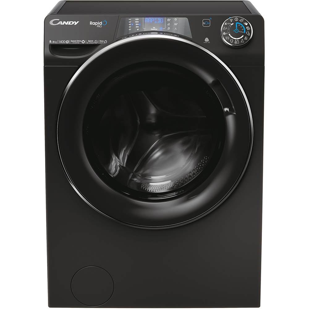 Masina de spalat rufe frontala cu uscator CANDY RPW4856BWMBCB-S, Wi-Fi, 8/5 kg, 1400rpm, Clasa A/D, negru